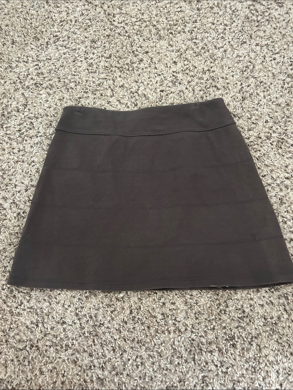 Athleta Olive Green/Brown Mini Skirt